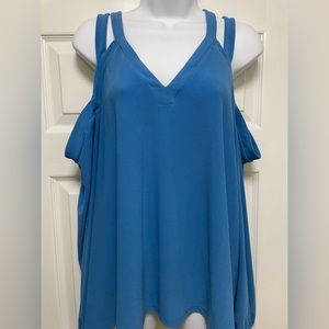 INC Womens Cold Shoulder Blouse
